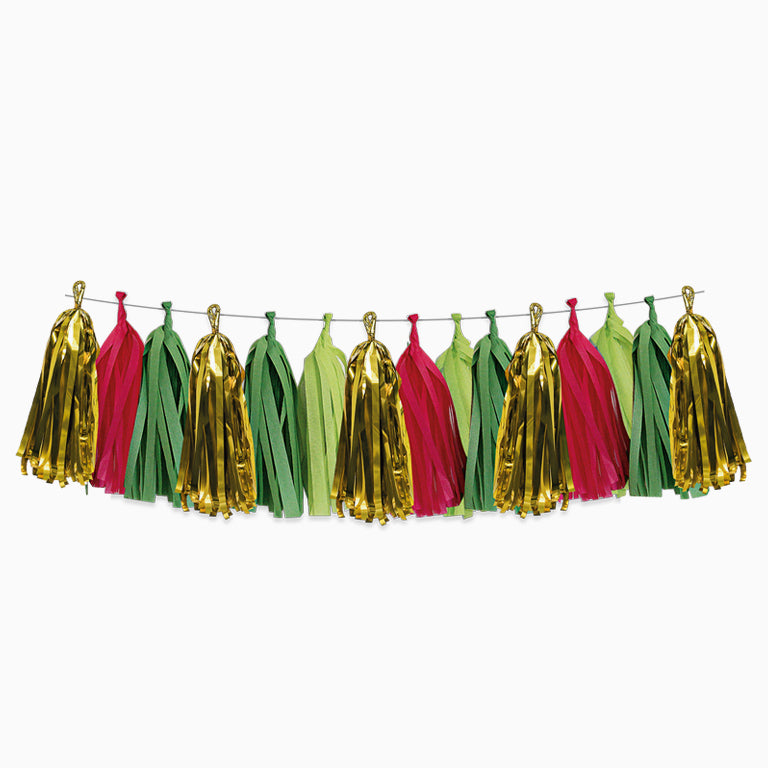 GUIRNALDA PAPER TASSEL GREEN