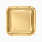 Metallic Square Karton Platte 20 x 20 cm Gold