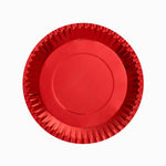 Piastra di croton rotonde metallizzata Ø23 cm rosso