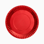 Cartone piatto metallizzato Ø28 cm rosso