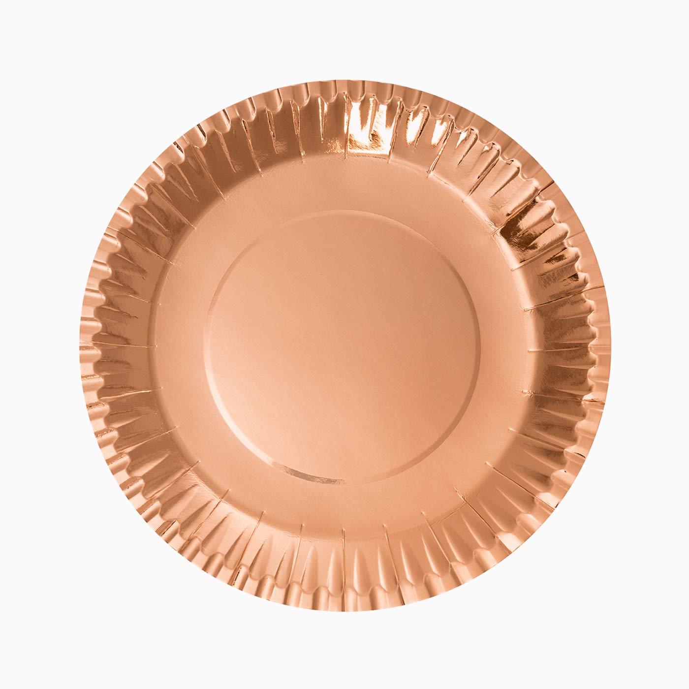 Metallic Round Cárton Platon Ø23 cm Rose Gold