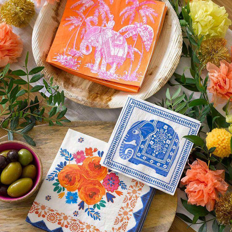 Servilletas Papel Boho Elefante / Pack 20 uds