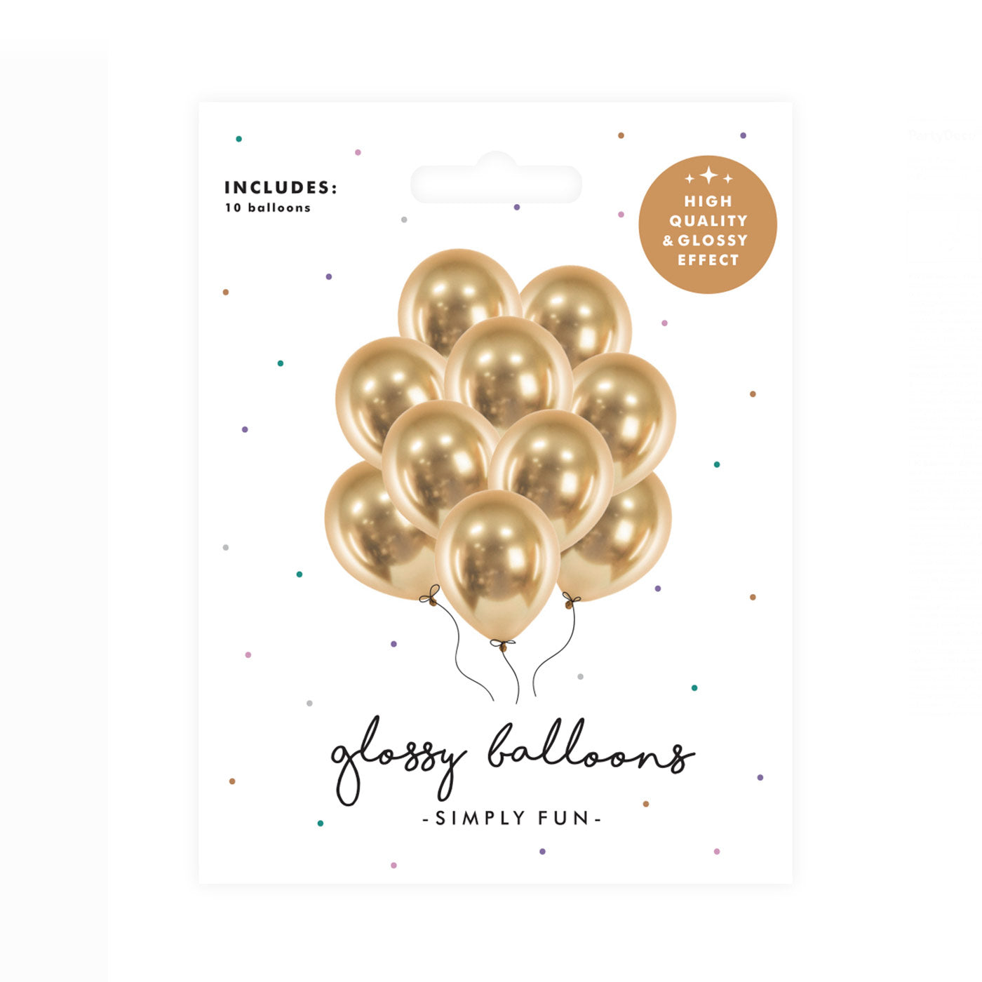 Gold metallic latex balloon