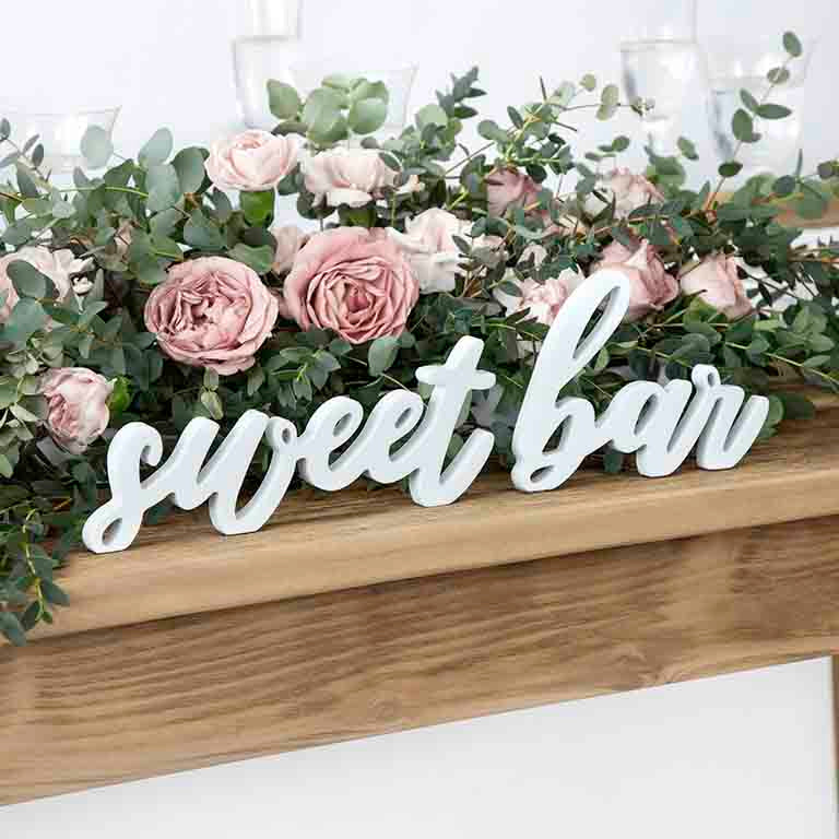 Signe de calligraphie de mariage 'Sweet Bar'