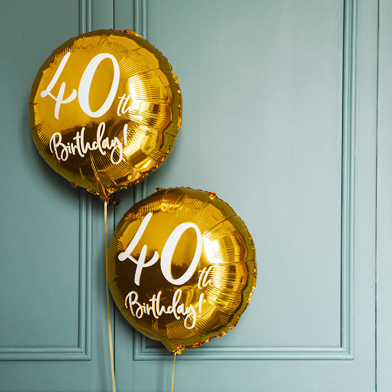 Globo Foil "40th Birthday"