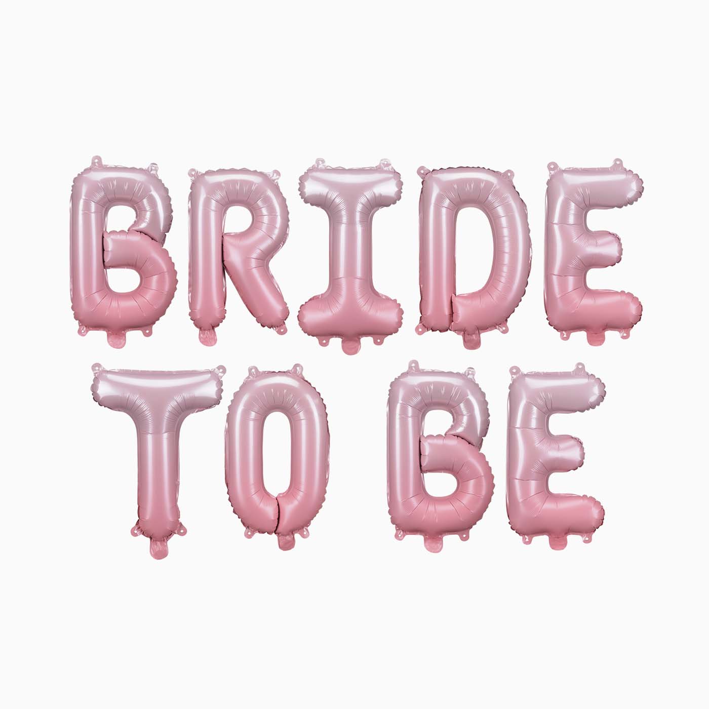 Globo letters foil "bride to be" bachelorette party