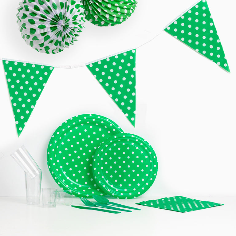 Fork di plastica riutilizzabile 16,5 cm verde