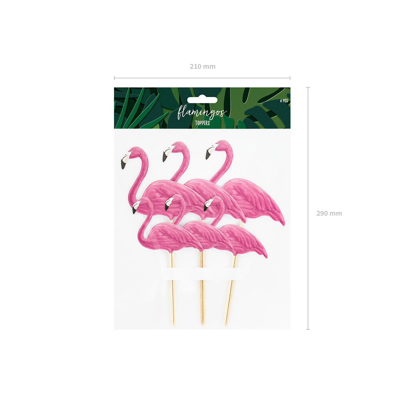 Topper Tarta Cartón Flamingo