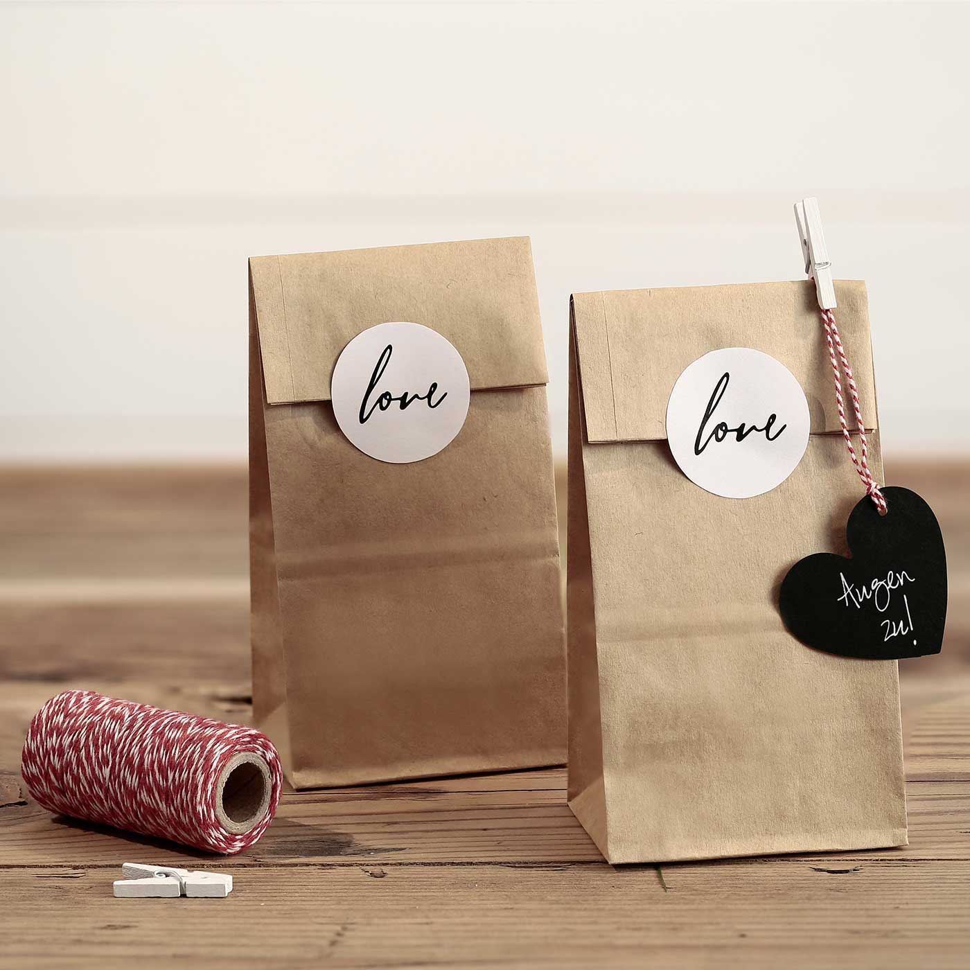 Borse regalo "Love" Kraft