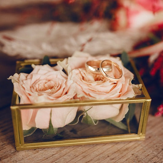 Caja Joyero Anillos Cristal Boda