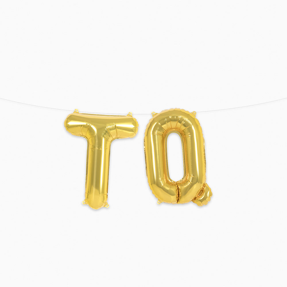 Globo letters tq foil gold