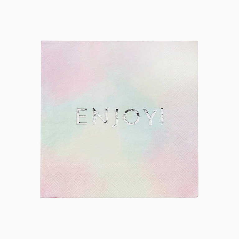 Watercolor paper napkins "Enjoy"