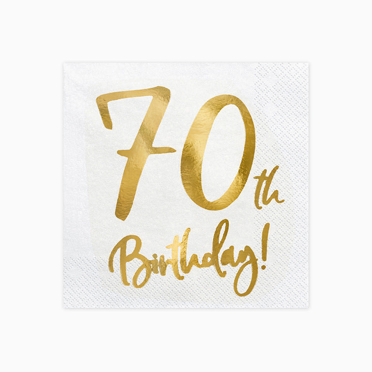 Servilletas Papel "70th Birthday"