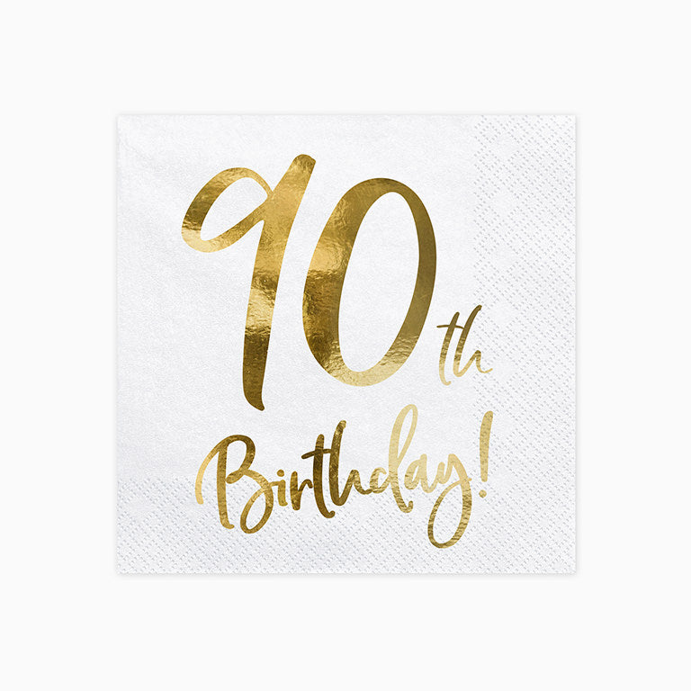 Servilletas Papel "90th Birthday"